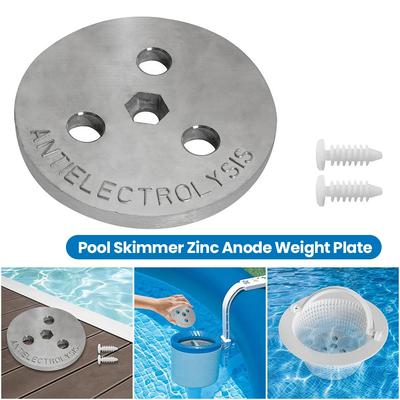 Pool Skimmer Zinc Anode Weight Plate Anti-Electrolysis Weight Pool Skimmer Basket Weight Keep Your Skimmer Basket In Place