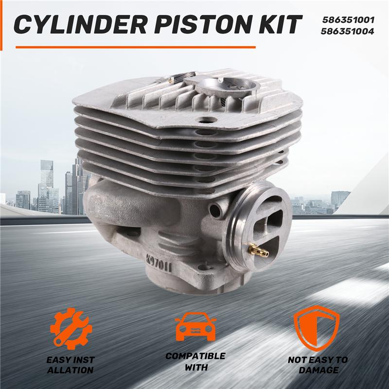 Cylinder Piston Kit For Husqvarna K970,K970 II,K970 III ,586351001 586351004 Cylinder Piston Gasket Mower Accessories