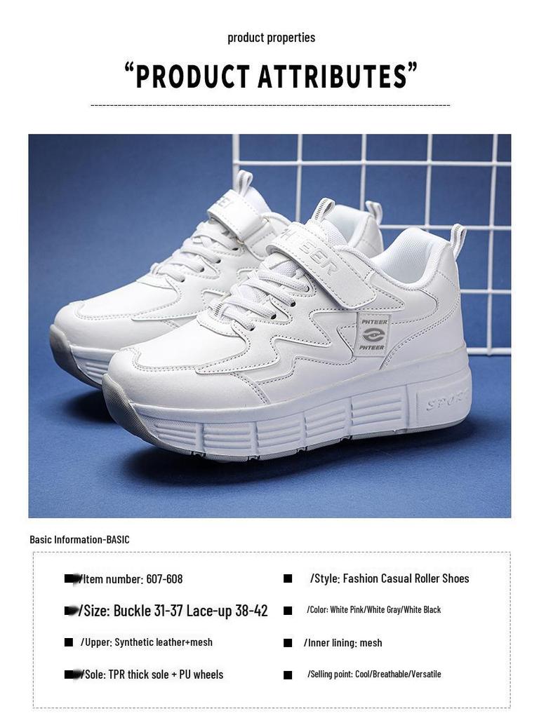 Doppel-/Einzelrad-Rollschuhe für Kinder und Erwachsene - Abnehmbare Räder