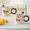 Creative cute cartoon sausage cup ceramic cup high value mug couple cup household drinking cup