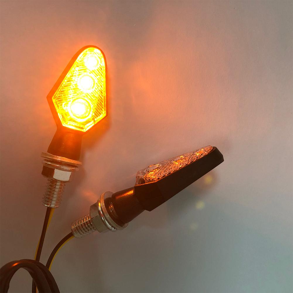 2Pcs Universal Motorcycle Turn Signal Light Signal Lights 3LED Warning Indicator Waterproof Blinker Indicator Moto Accessories