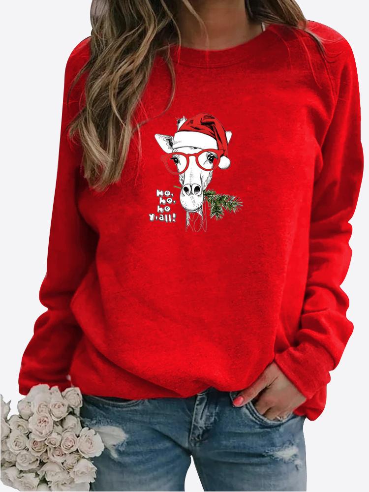 Felpa casual invernale da donna con stampa di girasoli, girocollo, maniche lunghe, ampia, maglietta grafica da donna, camicetta taglie forti