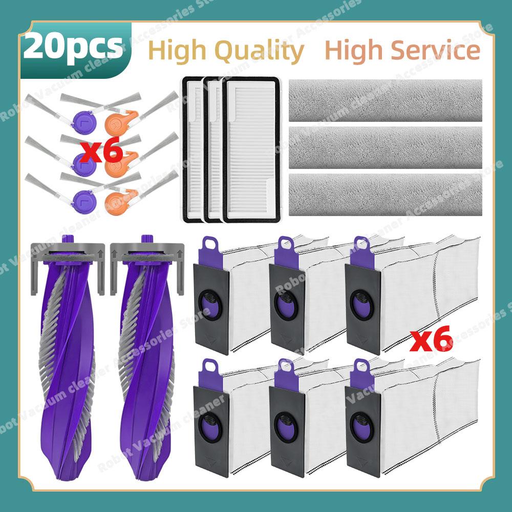 Compatible For Narwal Flow Parts Main Side Brush Hepa Filter Mop ClothPads  Dust Bag Replacement Accessories