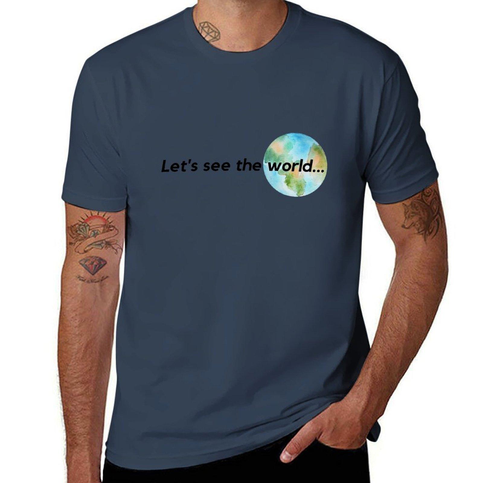 Lets See the World TShirt Thanksgiving Casual Tee S