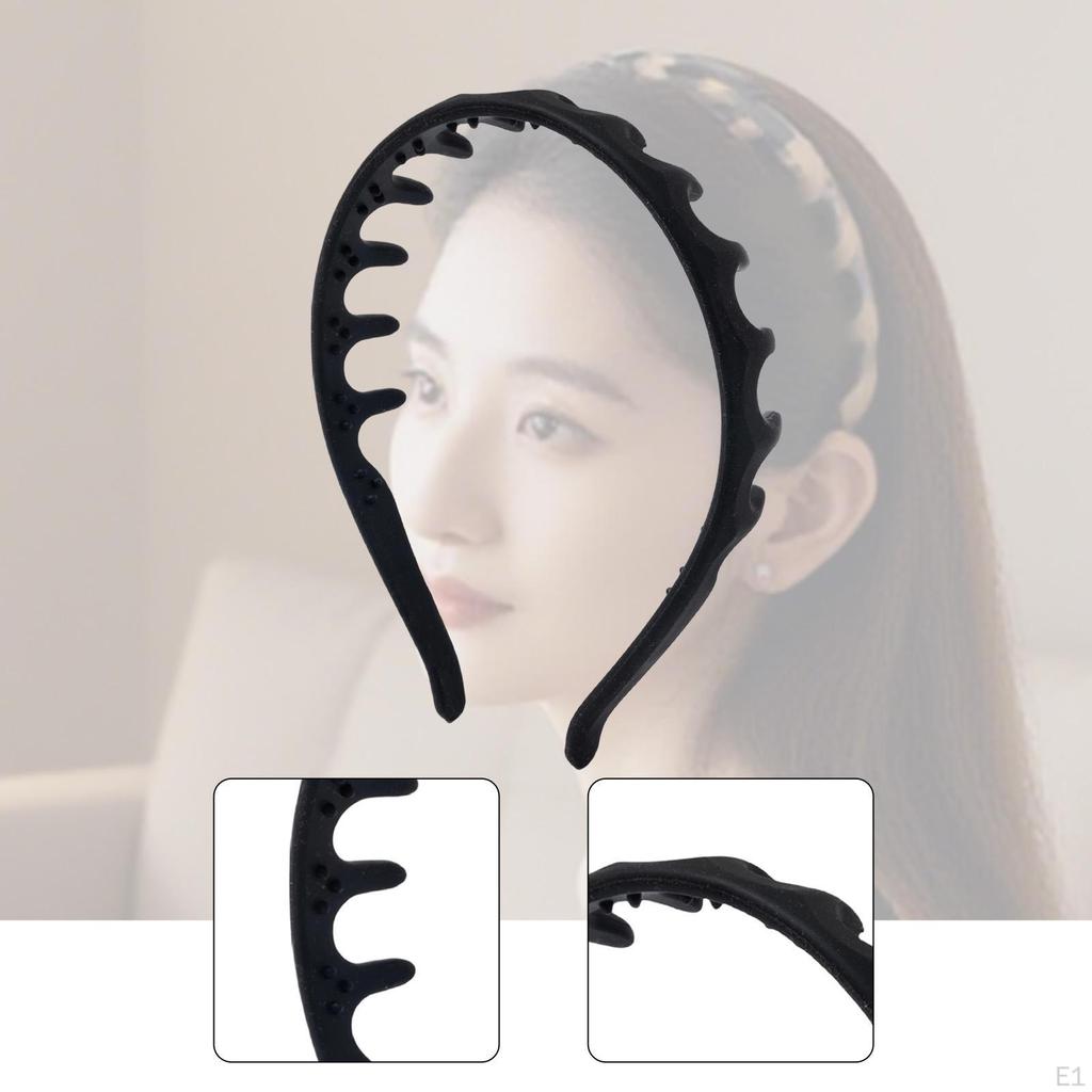 Silikon Stirnband Anti-Rutsch Kamm Stirnband, Bequem, Biegsamer Schlichter Haarreif, Band für