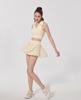 Nude Antibacterial Pleated Yoga & Running Skirt with Lining