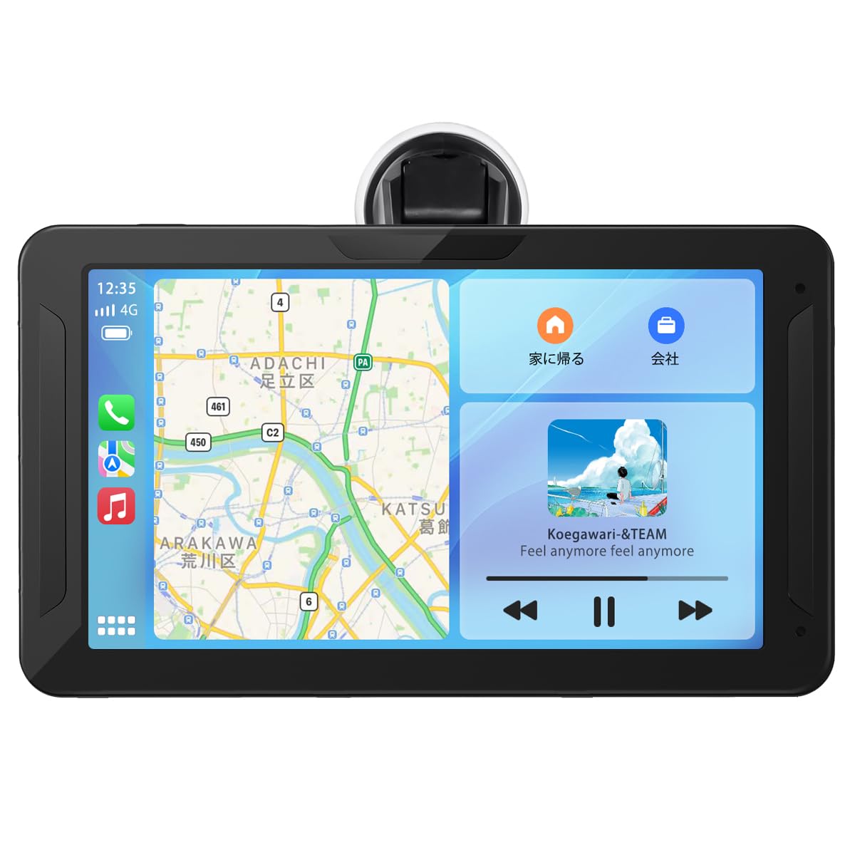 

7-дюймовий дисплей аудіо, портативна навігація, автомобільна аудіосистема, сумісна з CarPlay, Android Auto, можливість вставки SD-карти, функція дзеркалювання, WiFi, Bluetooth чорний