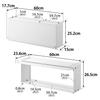 Yamazaki Jitsugyo Open Front Kitchen Countertop Storage Rack D15 White Door W60 X X Tower Storage Shelf Cupboard 1452 (Yamazaki) [Completed Product]