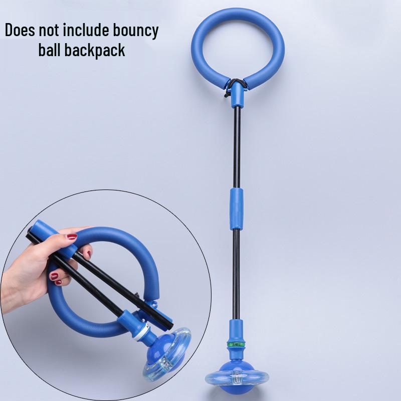 Elastic Flashing Bouncing Ball and Rotating Jump Hoop Set for Kids and Adults