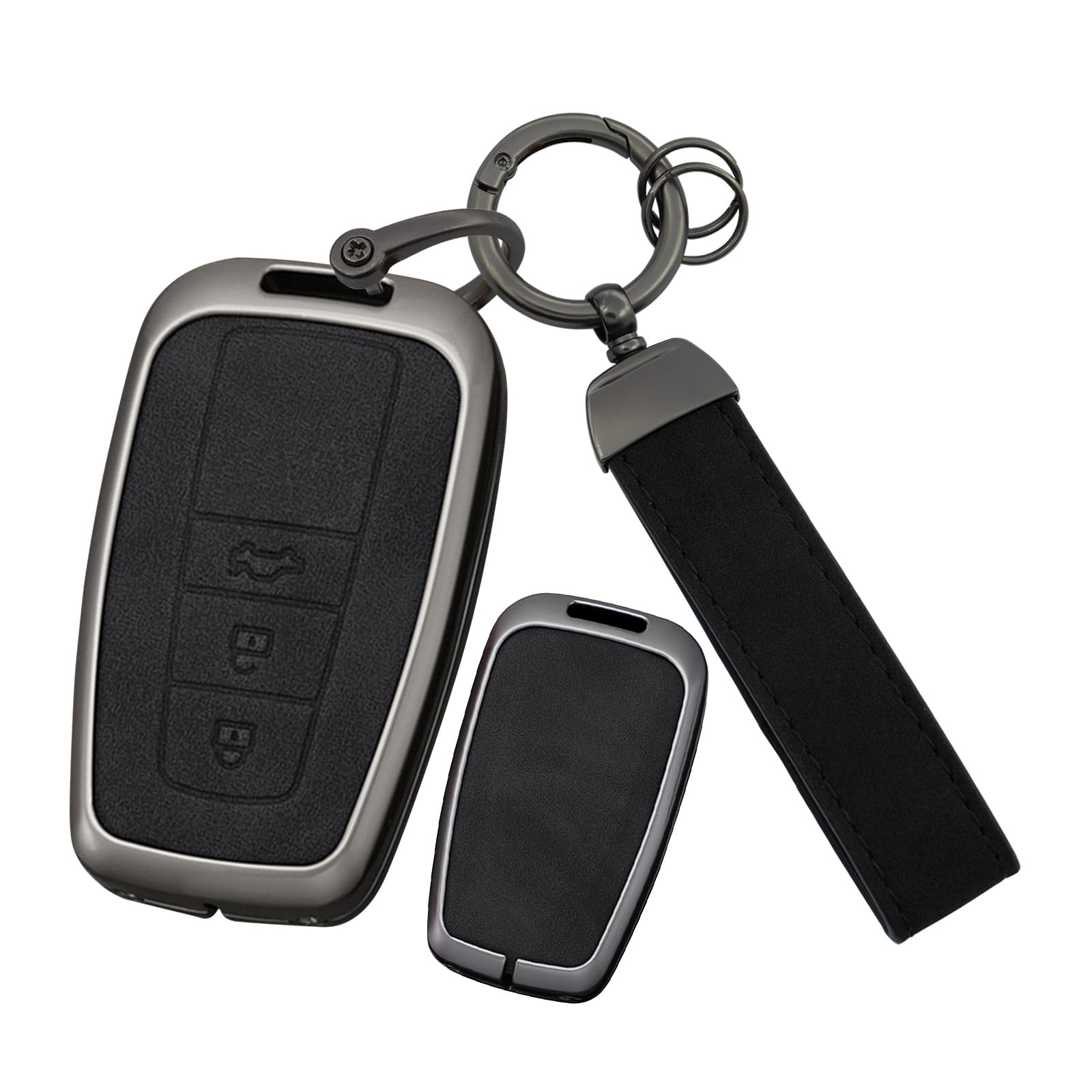 Toyota key case key chain alloy PU leather key shell M чёрный