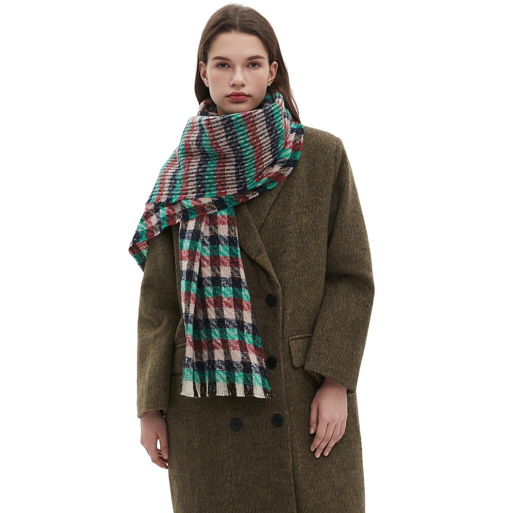 Ladies' New Double-Sided Thickened Versatile European And American Autumn And Winter Scarf, Air Conditioning Shawl