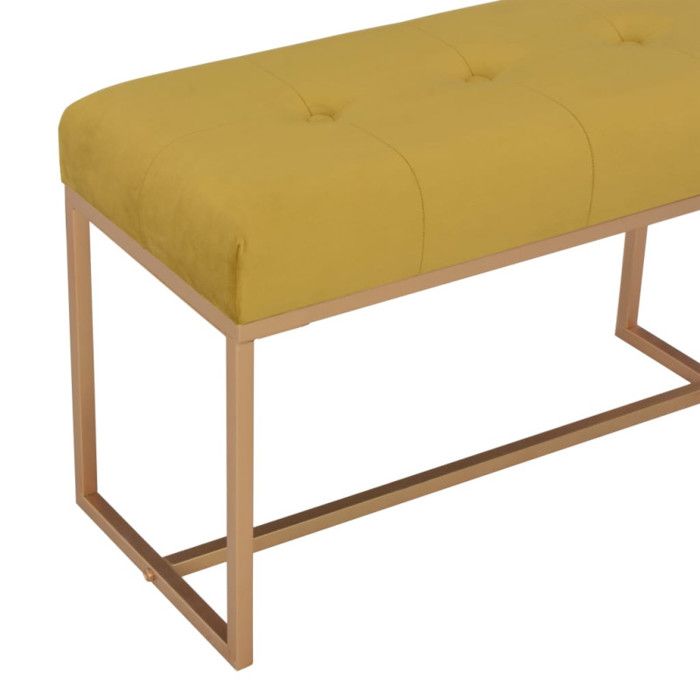 VidaXL Banc 80 cm Moutarde Velours 247556