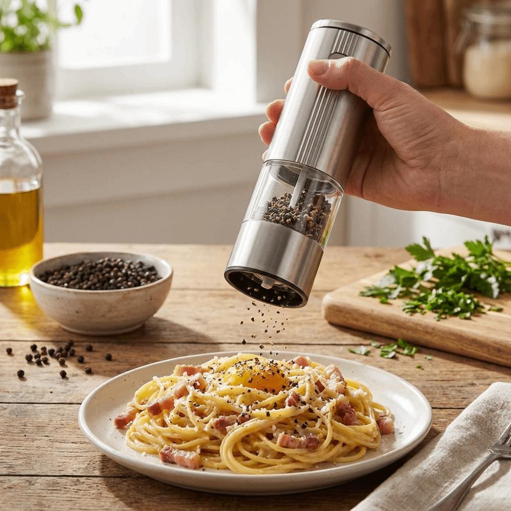 Large Capacity Electric Salt Grinder Adjustable Coarseness Kitchen Cooking Tool  Home Cooking
