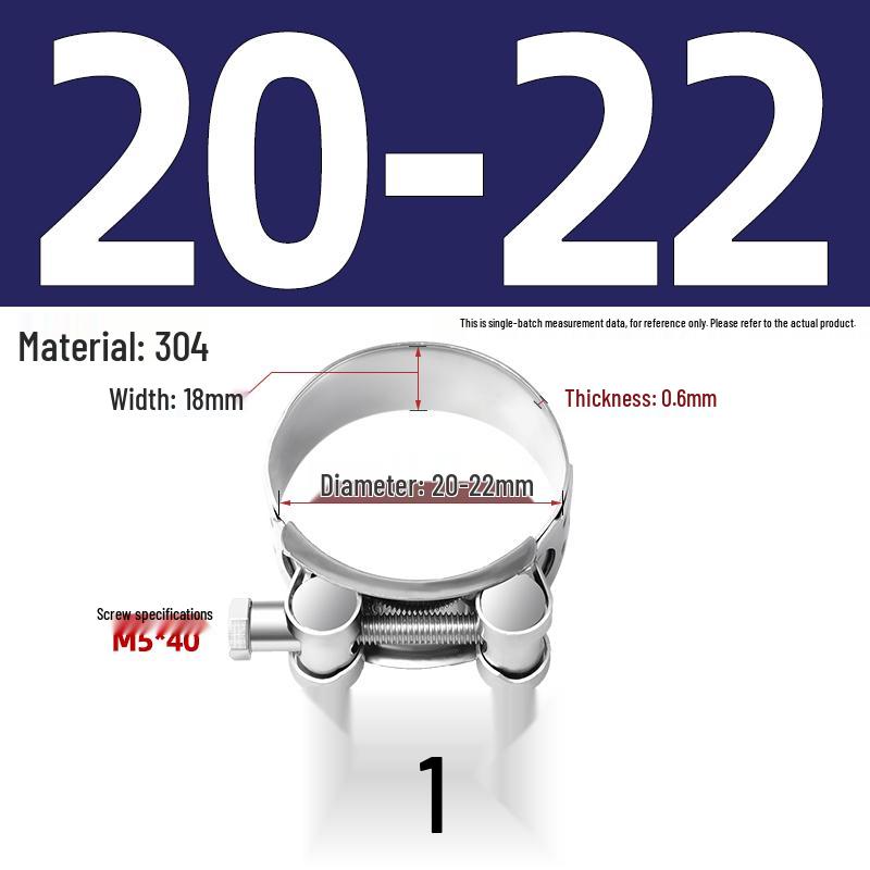 304 Stainless Steel Heavy Duty European Band Clamp for Water Pipe Fixation