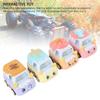 4 Pcs Pull Back Cars Adorable Cartoon Dessert Alloy Realistic Friction Powered Pull Back Trucks Toy Vehicles for Kids A Type