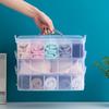 Storage Box 3 Layers Detachable Hidden Handle Transparent 30 Grids Desktop Arts Crafts Jewelry  Organizer Box for Daily Life
