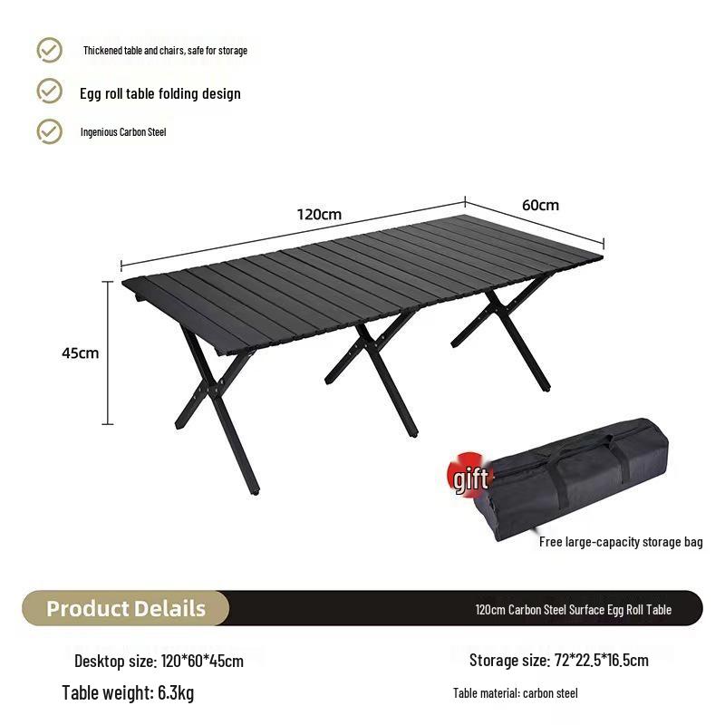 Portable Aluminum Folding Table and Chair Set for Outdoor Camping, Picnic, BBQ