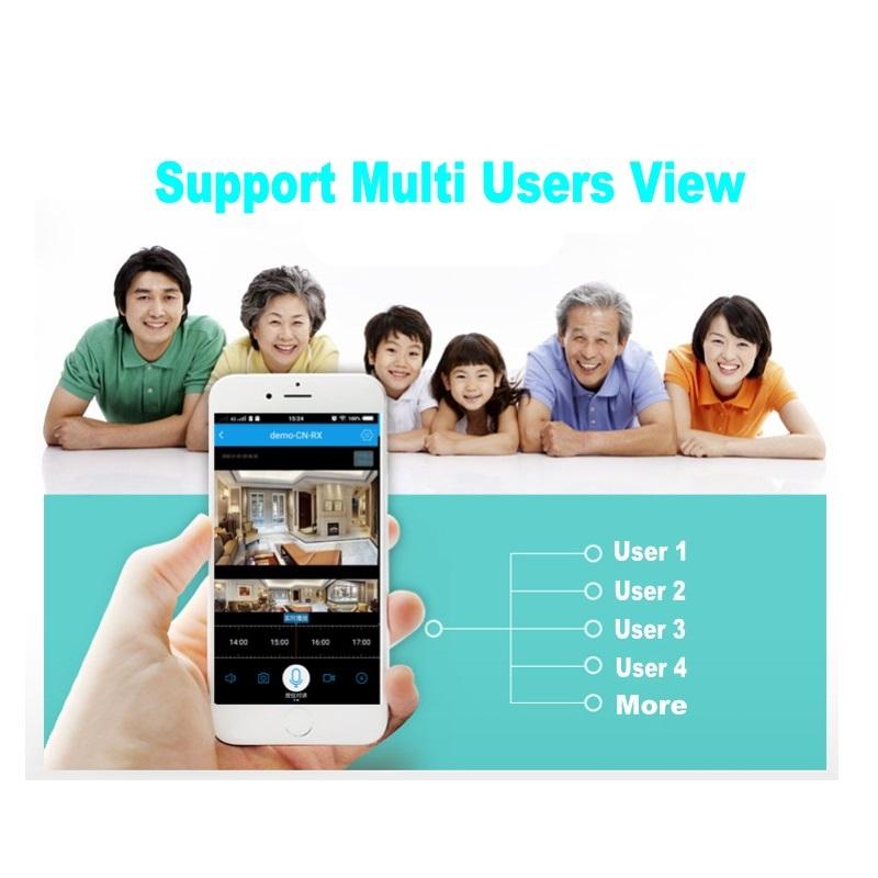 Full HD WIFI IP 1080P Baby Monitor Auto Tracking 360 Rotation Camera Night Vision Surveillance 3D Panoramic Navigation MapAA