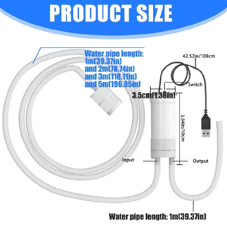 Elektrische Wasserumfüllpumpe Automatischer Siphon Wiederaufladbare Batterie mit Stahlfilter zum Abfüllen von Wein, Bier, Getränken