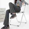 Grey Flared Pants Women's Trousers Autumn and Winter New High-waisted Split Checkerboard Drooping Feeling Lazy Wind Straight Casual Trousers