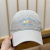 Spring And Summer Cartoon Flower Embroidery Cap Sunscreen Sunshade Soft Top Cute Face Small Baseball Cap Female