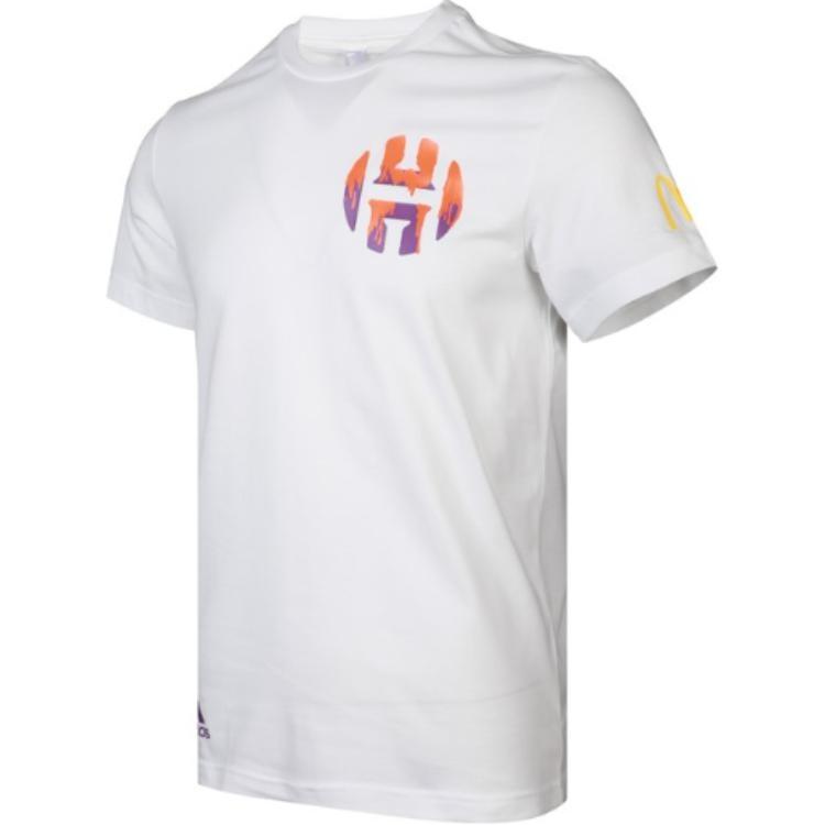 Men s adidas Harden Sauce James Harden Short Sleeve White T-Shirt GM4058 XL