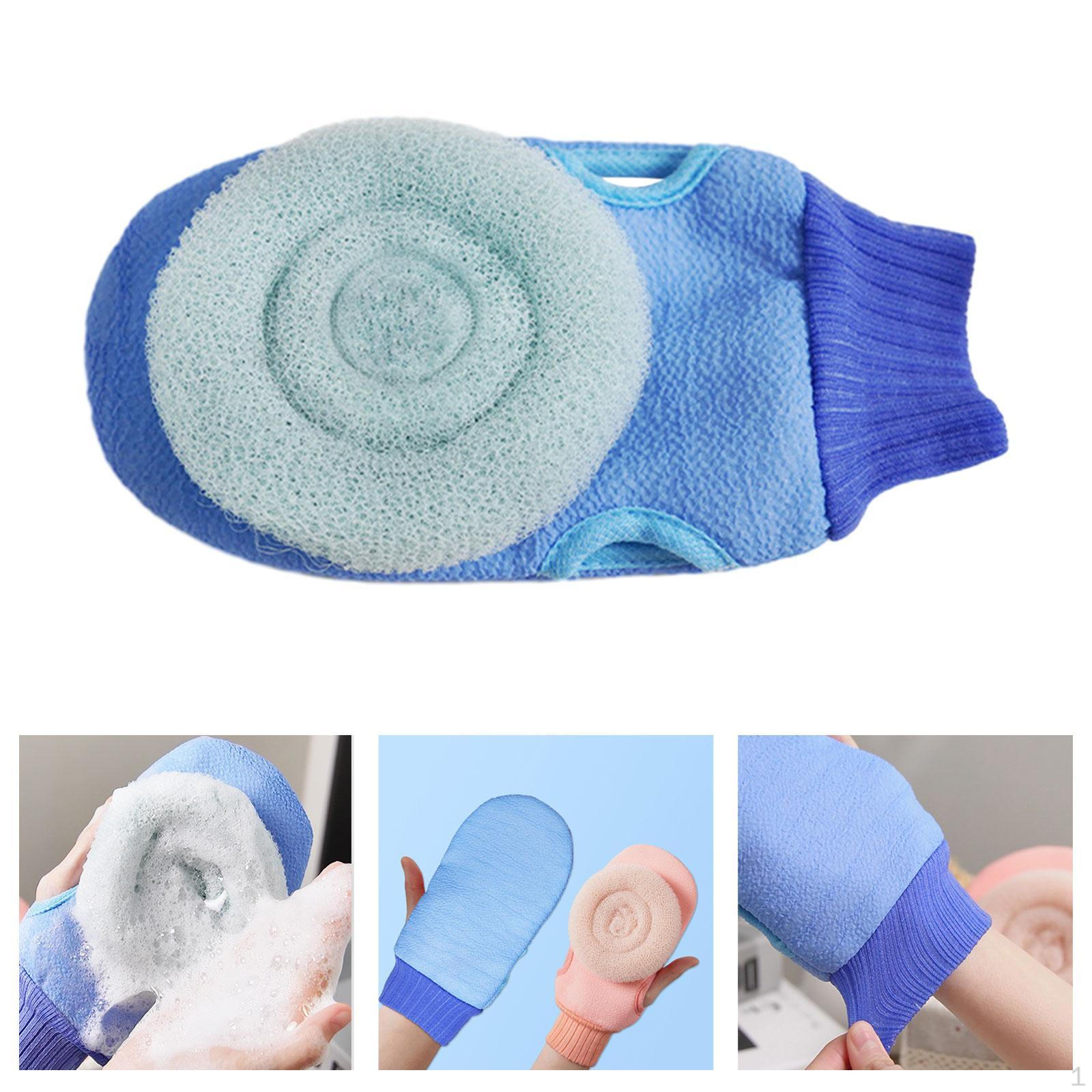 

Перчатка для ванны, скребок для тела, новый многоцелевой скраб для мужчин и женщин для глубокой очистки рук, шеи синий