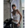 Kkx American Street Sexy Style Pure Color Personality Slim Fit Sexy Short U-Neck Vest Women's Inner Top
