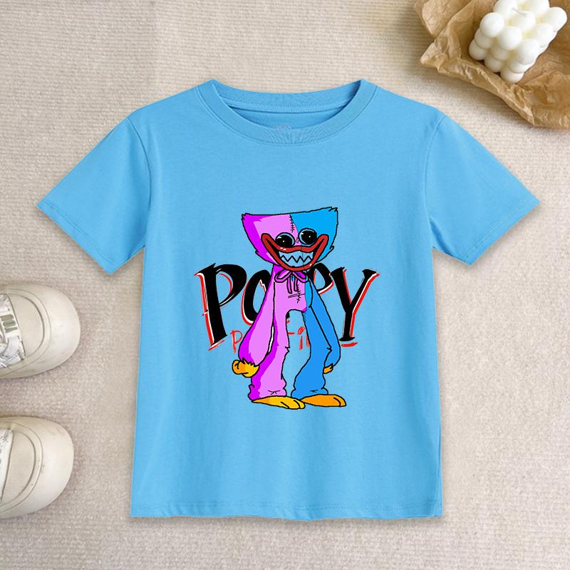 Game Pop-py Playing Time Children T Shirt W-Huggy Girl Boy Short Sleeve Tee Shirt Cartoon Baby Clothes Kids Summer Cotton Tops