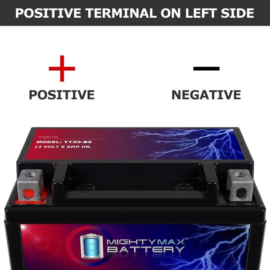 YTX9BS 12V 8AH Replacement Battery for Honda ATV TRX300EX TRX400EX 300EX 400EX CBR900R RR High Performance LongLasting Maintena