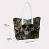 Gothic Skull Pattern Large Capacity Tote Daily Outdoor Commute Portable Handbag