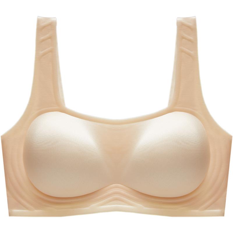 Soft support bra, seamless, light and thin, with double breasts, anti-sagging, top support bra, smooth sexy vest, bra.