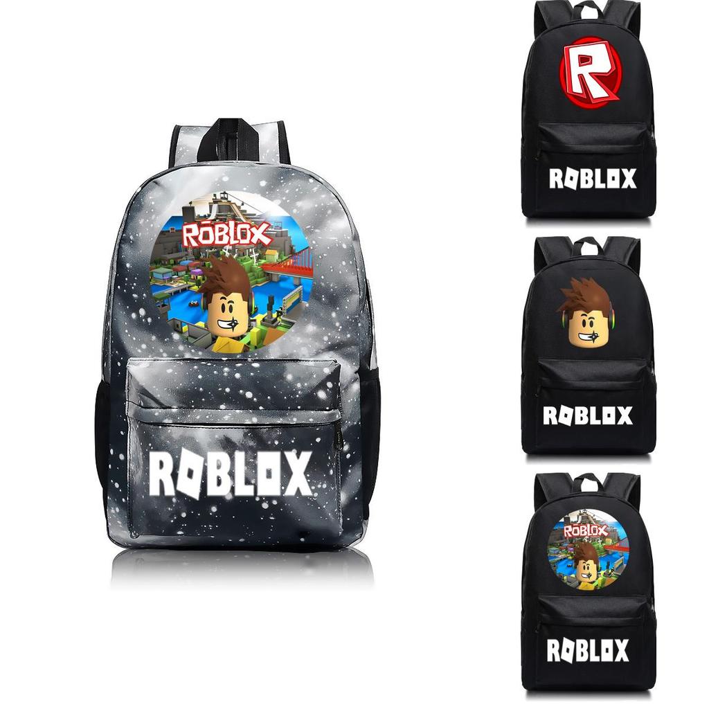 Roblox Pattern Kids Schoolbag Backpack With Starry Background And Large Capacity