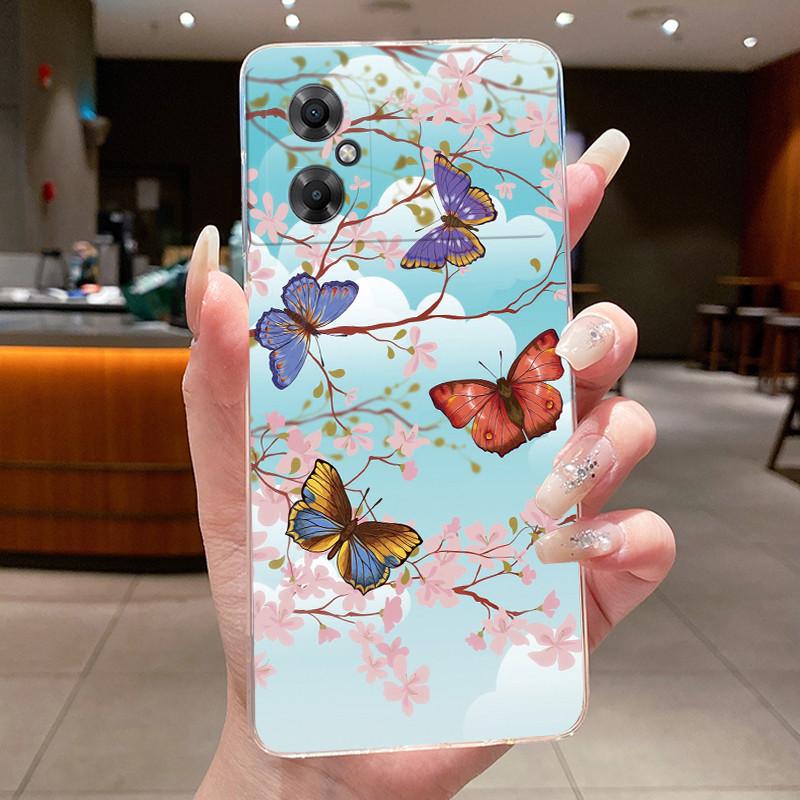 Phone Case For Xiaomi POCO M4 5G / Redmi Note 11R 5G Fundas Butterfly Bow Protective Casing Transparent Soft Silicone TPU Cover