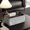 Marble Pattern Faux Leather Tissue Holder