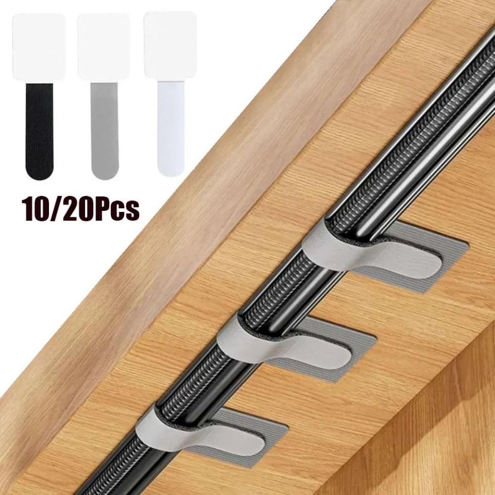 Reusable Self Adhesive Cable Ties Desk Management Adjustable Cord Organizer Straps Wire Holder Organizer Straps Desk Management