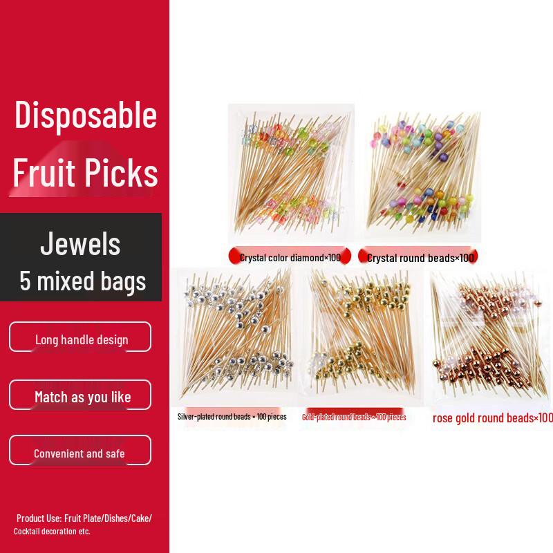 Homeglen Decorative Bamboo Fruit Picks