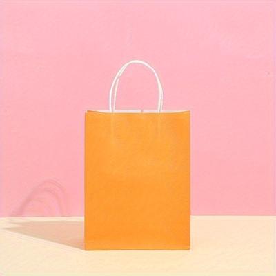 Sacola de presente de papel kraft de cor sólida de Halloween com alças Sacola de presente de papel kraft com alças