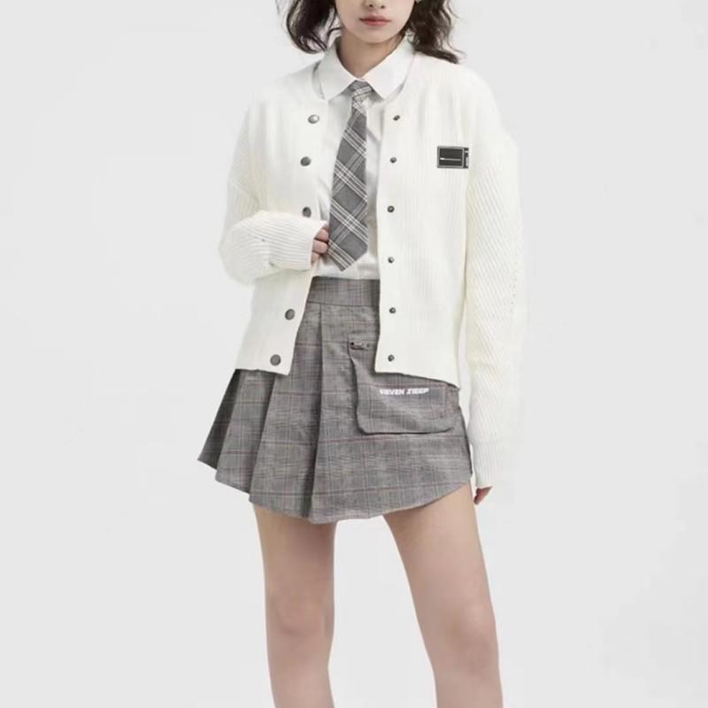 

Женский осенне-зимний однотонный повседневный топ с V-образным вырезом, длинный рукав, трикотажный свитер, кардиган One Size бежевый