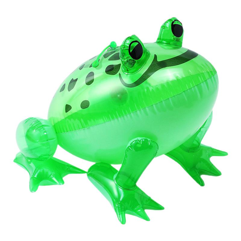 Glowing Inflatable Frog Toy with Flashing Lights - Kids' Favorite Cartoon Balloon