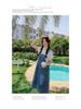 2025 Summer Casual T-Shirt and Denim Overall Skirt Set for Women