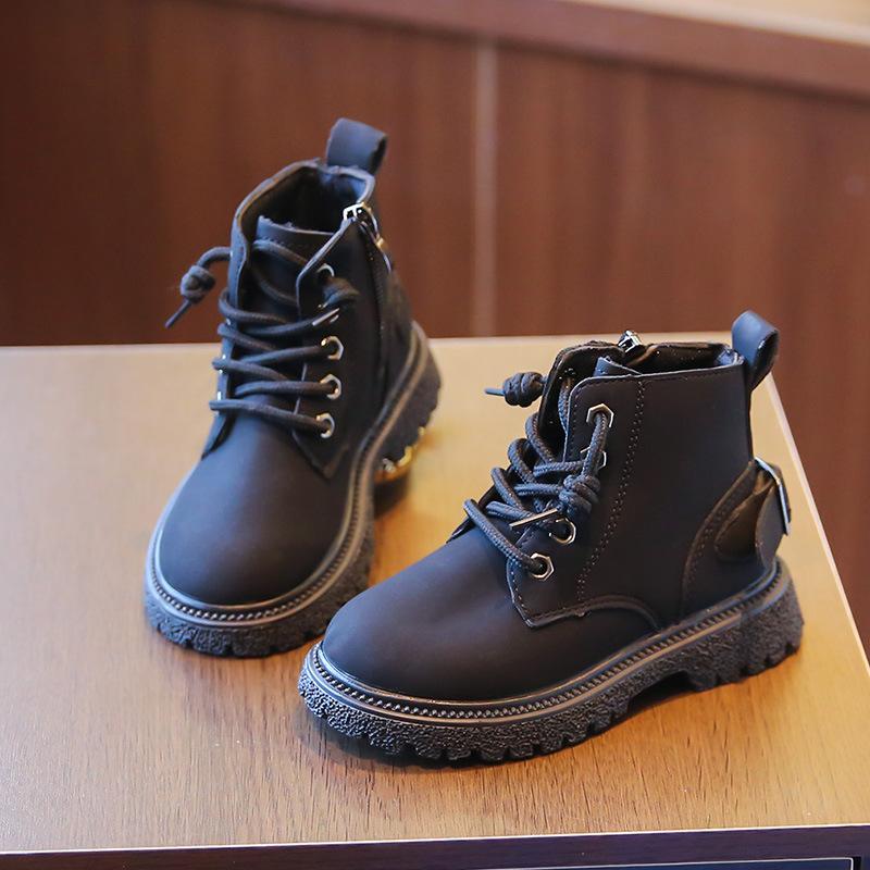 Boys Martin Boots Girls Short Boots 2025 Spring and Autumn New Children's Small Yellow Boots Versatile British Style Thin Single Boots Tide