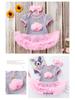 Summer Princess Short-Sleeved Dress for Baby Girls, Infant Birthday Outfit, 0-2 Years