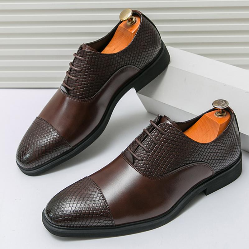 British Gentleman New Pointed Mix Patent Leather Business Shoes For Men Designer Formal Wedding Prom Dress Homecoming Footwear