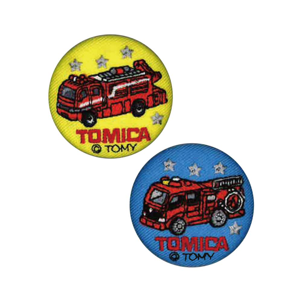Minoda Embroidered Button Tomica Fire Truck A Set T04B1284