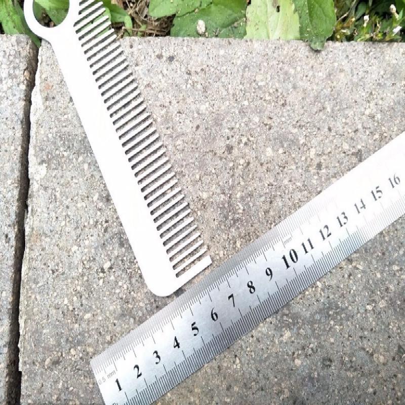 Stainless Tactical High Steel Strength Combs Outdoor Edc Antistatic Head Comb