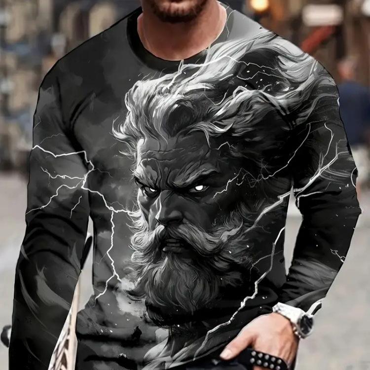 Women O Neck Long Sleeve 3d Print T Shirt