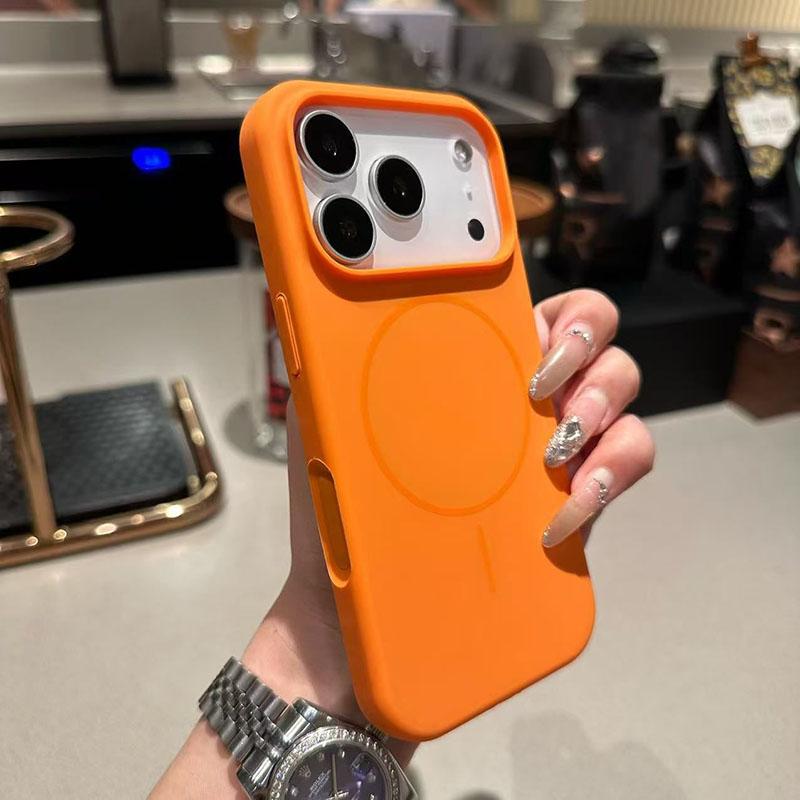 Magnetic Matte Soft Liquid Silicone Phone Case For iPhone 18 17 16 15 14 13 Pro Max Air For Magsafe Wireless Charging Cover