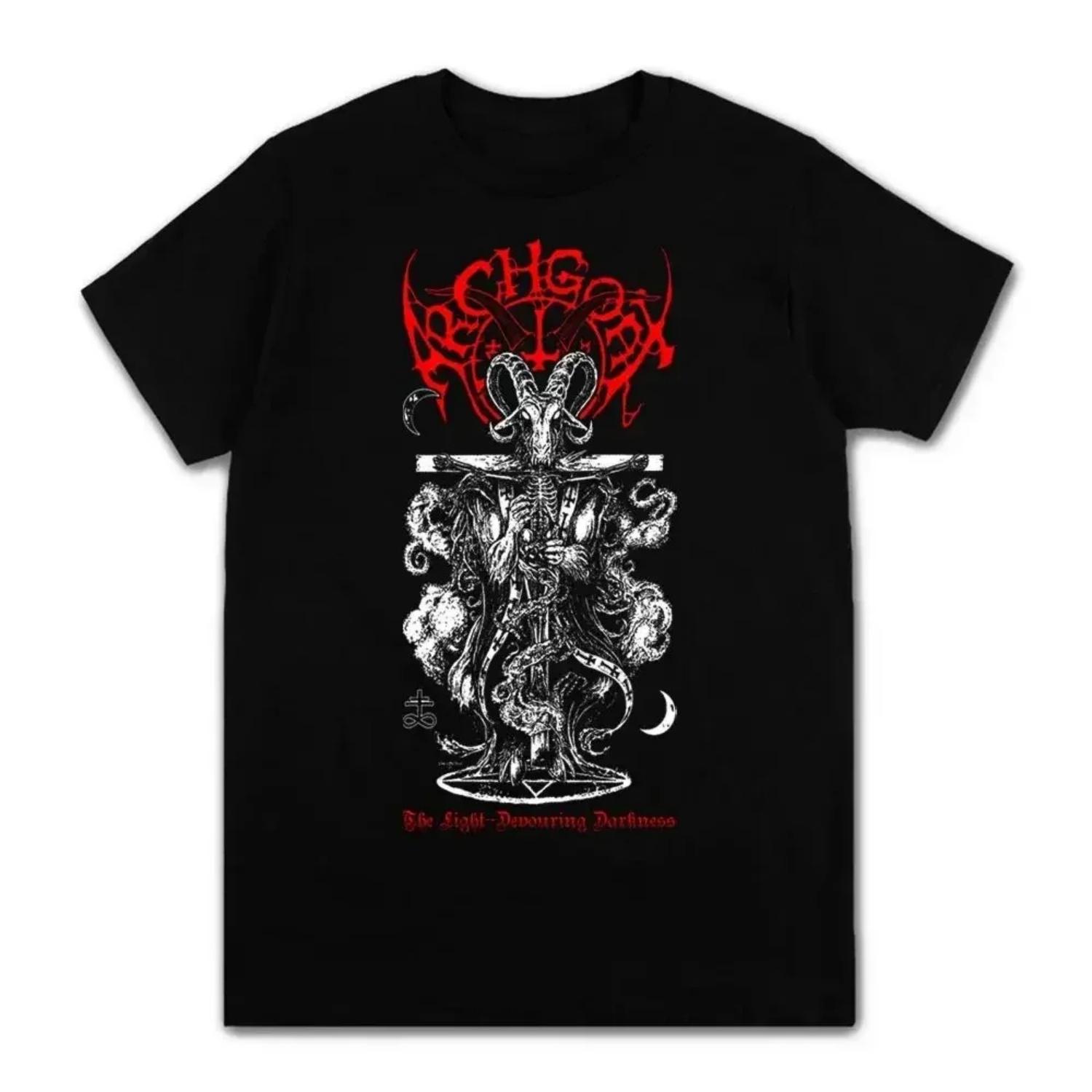 Футболка Archgoat Black Metal Band Новая Мужская Винтажная с Графическим Принтом Короткий Рукав Модная Повседневная Хлопковая Футболка S чёрный