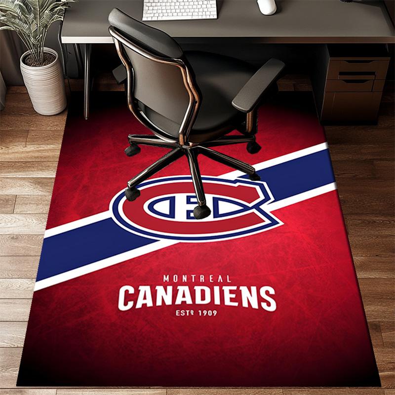 Canadiens Eishockey Team Fußmatte für Wohnzimmer, Spielzimmer, Büro, Schlafzimmer, Bürobodenmatte Verspieltes Design, Weihnachts-Fan-Geschenke